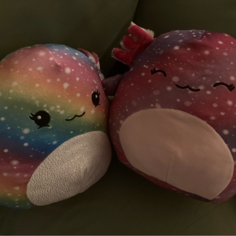Squishmallow Axolotl Mystery Squad Ally & Caslina New with tush tags 8in